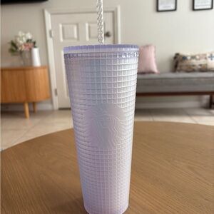 Starbucks Lavender Grid Tumbler